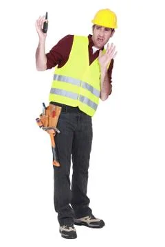 Scared foreman Stock Photos