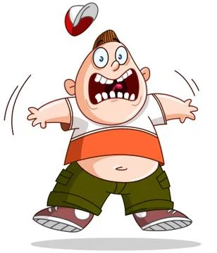 Scared kid 库存插图