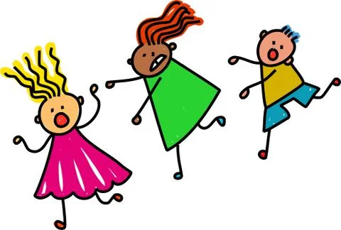 Scared Kids Stock-Illustration