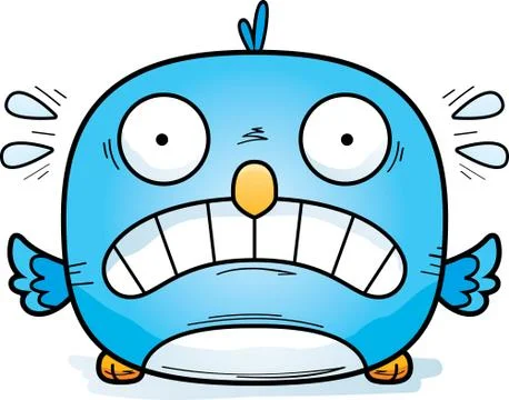 Scared Little Bluebird Stock Illustration