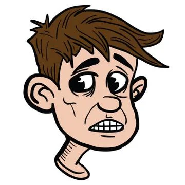 Scared little boy1 Stock Illustration