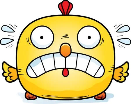 Scared Little Chicken Stock Illustration