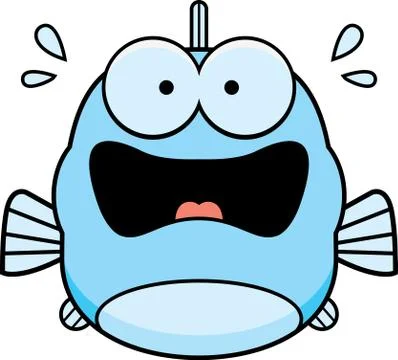 Scared Little Fish Stock Illustration