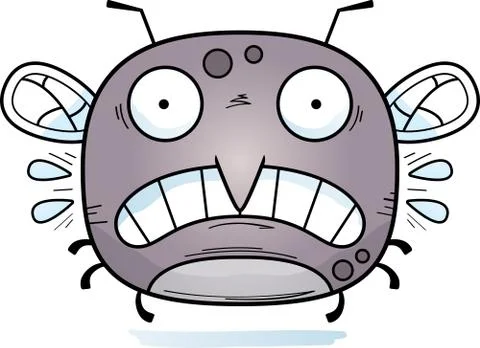 Scared Little Mosquito Stock Illustration