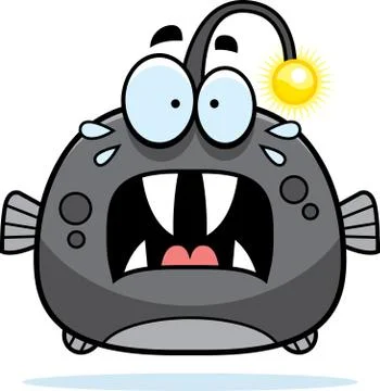 Scared little viperfish Stock Illustration