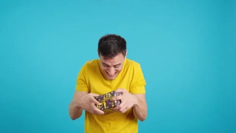 Scared man gesturing with the hands in fear 库存影片 246267481