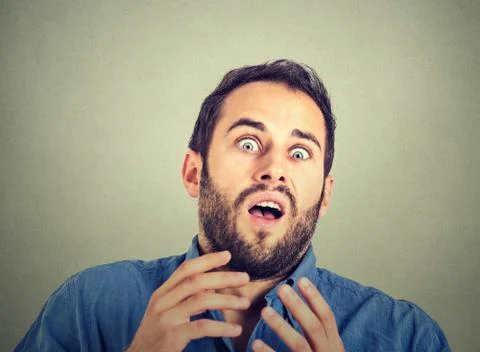 Scared man Stock Photos