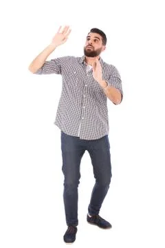 Scared man Stock Photos