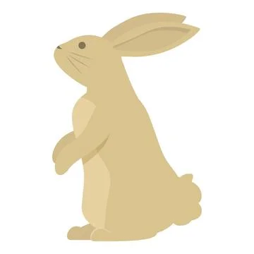 Scared rabbit icon cartoon vector. Cute pet Stock Illustration