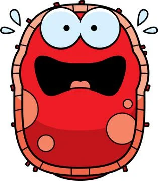Scared Red Blood Cell Stock Illustration