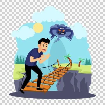 Scared self feeling,transparent png Stock Illustration