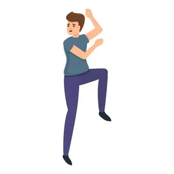 Scared student icon, cartoon style Stock Illustration