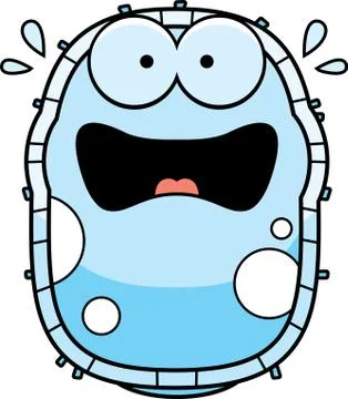 Scared White Blood Cell Stock Illustration