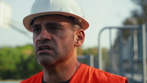 Scared worker on the first day of work Stock Footage 331514426