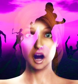 Scared Of Zombies Stock Illustration