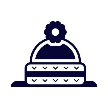 Scarf accessory knit winter icon Stock Illustration