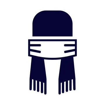 Scarf accessory knit winter icon Stock Illustration