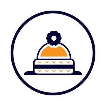 Scarf accessory knit winter icon Stock Illustration