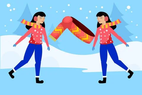 Scarf Concept Illustration Stock Illustration