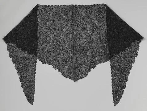 Scarf from dick side with lightning bolts. Scarf of black climbing side, R... Stock Photos