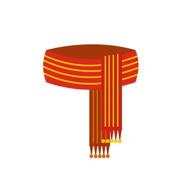 Scarf flat icon Stock Illustration