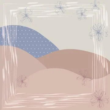Scarf floral pattern. Bandana, pareo, pillow, home textile design. Cute backg Stock Illustration