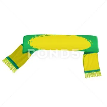 Scarf Green Yellow PSD Template
