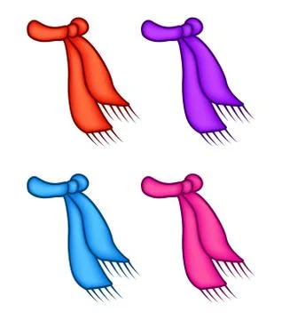 Scarf icon, winter wool symbol, design. vector illustration isolated on white Stock-Illustration