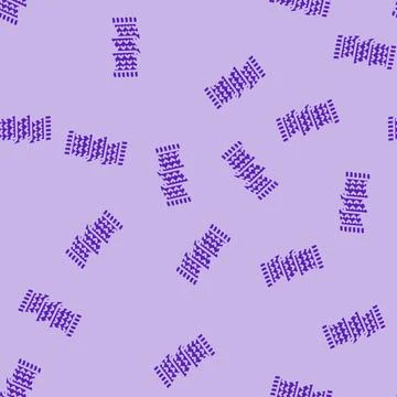 Scarf knitting wool glyph vector seamless pattern Stock Illustration