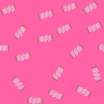 Scarf knitting wool vector seamless pattern Illustrazione stock