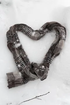 Scarf on snow Stock Photos