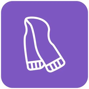 Scarf Vector Icon Design Illustration Illustrazione stock