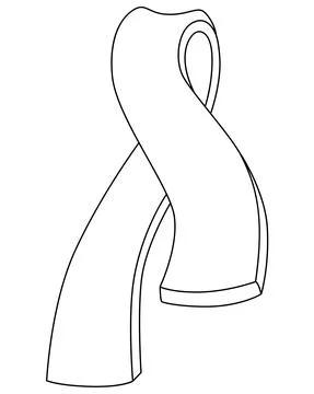 Scarf - Vector Linear Picture for Coloring or Icon. Outline. Stock Illustration