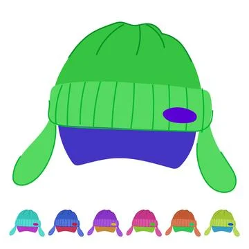 Scarf winter hat man vector cartoon graphic Stock Illustration