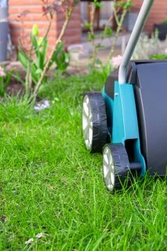 Scarifier Work into the garden. Stock Photos