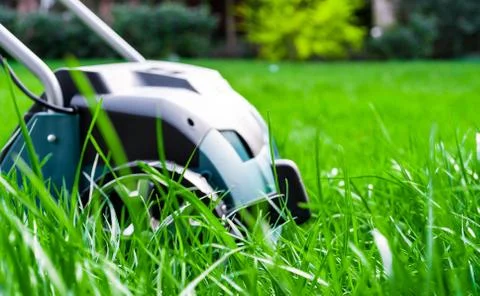 Scarifier Work into the garden. Stock Photos