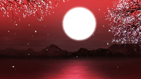 Scarlet Landscape Background Animation 스톡 동영상 205523144