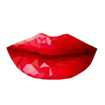 Scarlet lips Stock Illustration