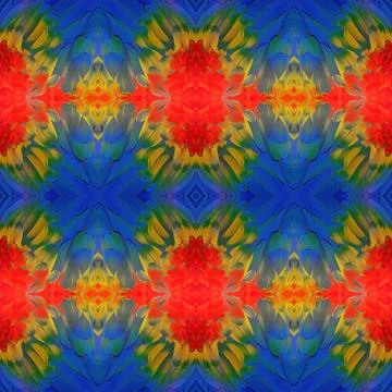 Scarlet macaw feathers Illustrazione stock