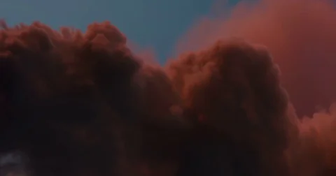 Scarlet Martian Clouds 4K Stock Footage 72330777
