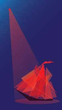 Scarlet Sails in moonlight Stock Illustration