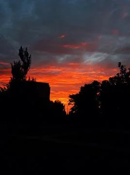 Scarlet sky Stock Photos