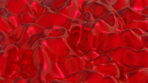 Scarlet wave moving background. looped animated background. 3d render Stock Footage 155172163