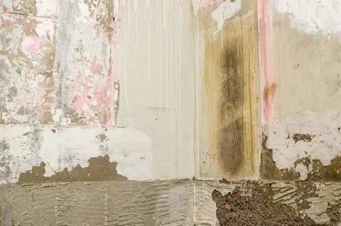 Scarped old wall paint Stock Photos
