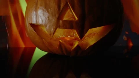Scarry Halloween Pumpkin Stock Footage 141799008