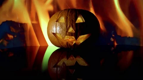 Scarry Halloween Pumpkin Stock Footage 141799115