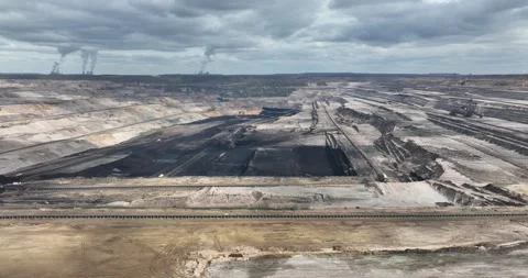 The scars and impact of mining on the earth's surface and environment seen from 動画素材 236418227