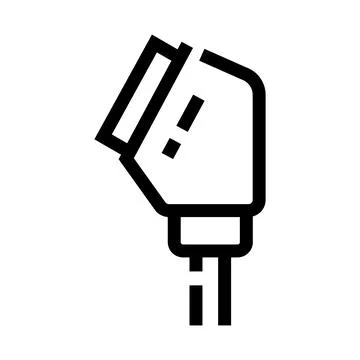Scart connector cable icon transmitting analog video audio signal Stock Illustration