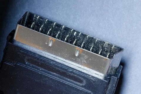 Scart connector cable plug for analog signal Stock Photos