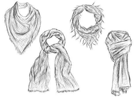 Scarves Stock Illustration